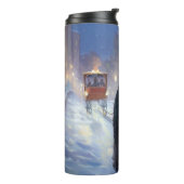 Miniatuur Schnauzer Kerstfeest Seizoen Thermosbeker (Gedraaid links)