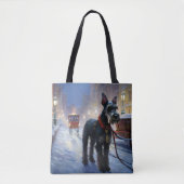 Miniatuur Schnauzer Kerstfeest Seizoen Tote Bag (Voorkant)