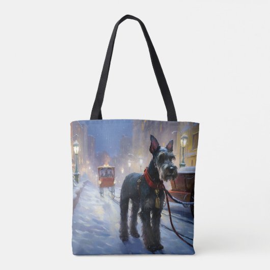 Miniatuur Schnauzer Kerstfeest Seizoen Tote Bag (Achterkant)