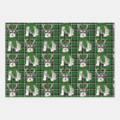 Miniatuur Schnauzer Kersthond en Green Pset Inpakpapier Vel (Voorkant 3)