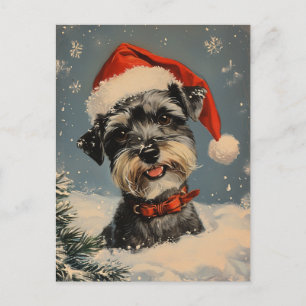 Miniatuur Schnauzer Kerstmis Briefkaart
