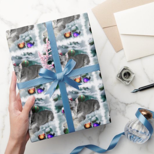 Miniatuur Schnauzer Kerstmis Cadeaupapier (Geschenken)