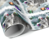 Miniatuur Schnauzer Kerstmis Cadeaupapier (Rol Hoek)