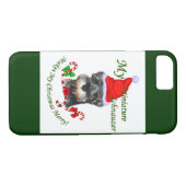 miniatuur Schnauzer Kerstmis Case-Mate iPhone Case (Achterkant (Horizontaal))
