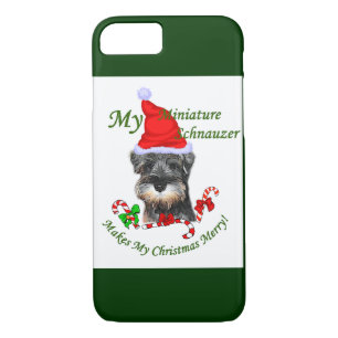 miniatuur Schnauzer Kerstmis Case-Mate iPhone Case