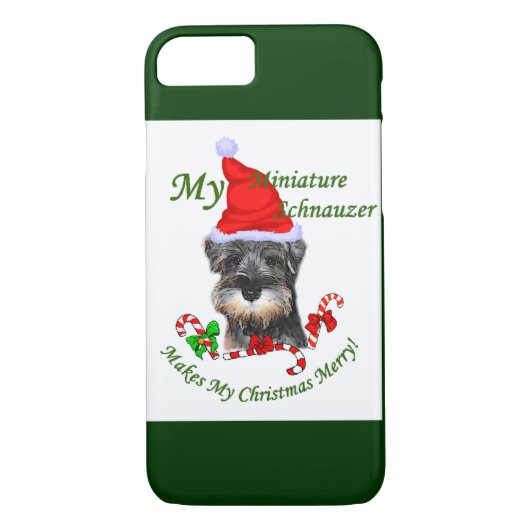 miniatuur Schnauzer Kerstmis Case-Mate iPhone Case (Achterkant)