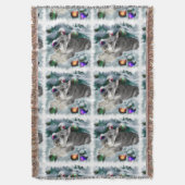 Miniatuur Schnauzer Kerstmis Deken (Voorkant Verticaal)