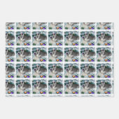 Miniatuur Schnauzer Kerstmis Inpakpapier Vel (Voorkant)