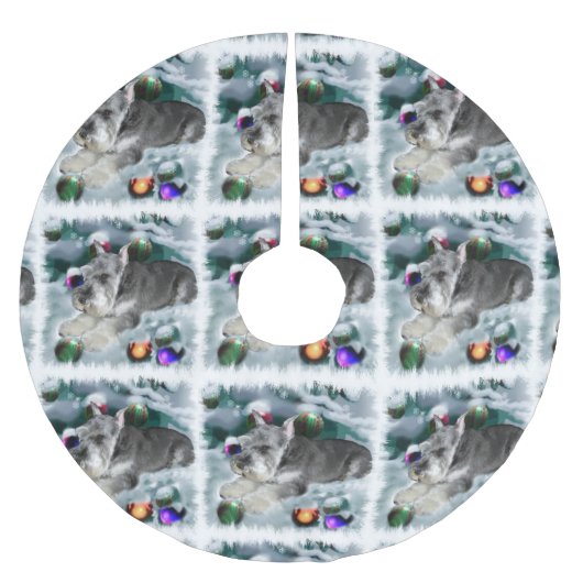 Miniatuur Schnauzer Kerstmis Kerstboom Rok (Voorkant)