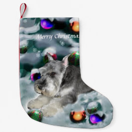 Miniatuur Schnauzer Kerstmis Kleine Kerstsok