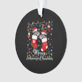 Miniatuur Schnauzer Kerstmis Mini Schnauzer Xmas Ornament (voorkant)