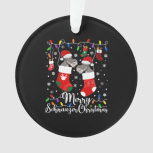 Miniatuur Schnauzer Kerstmis Mini Schnauzer Xmas Ornament