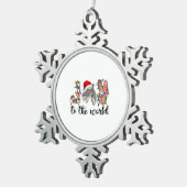 Miniatuur Schnauzer Kerstmis Mini Schnauzer Xmas Tin Sneeuwvlok Ornament (Rechts)