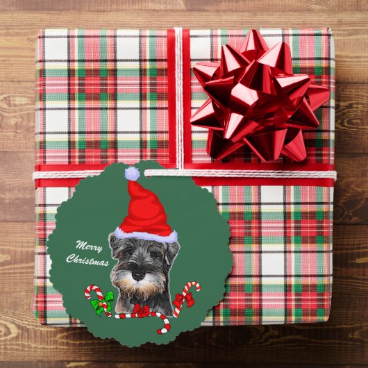 Miniatuur Schnauzer Kerstmis Ornament Kaart (Insitu (Geschenk))