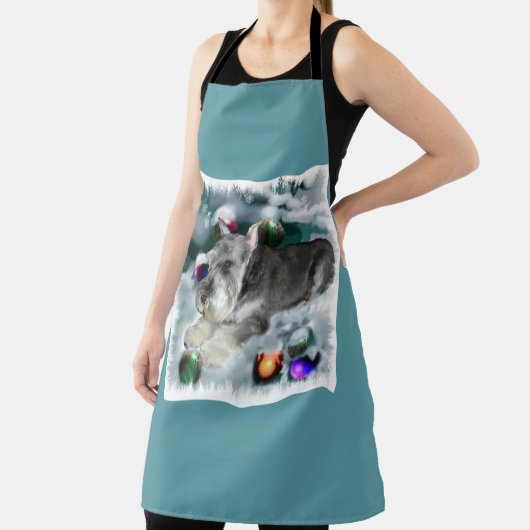 Miniatuur Schnauzer Kerstmis Schort (Insitu)