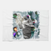 Miniatuur Schnauzer Kerstmis Theedoek (Horizontaal)