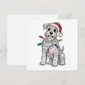 Miniatuur Schnauzer Kerstmis Xmas Hond Liefhebber  Feestdagenkaart (Voorkant / Achterkant)