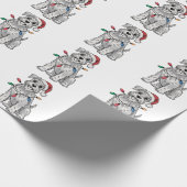 Miniatuur Schnauzer Kerstmis Xmas Hondenliefhebber Cadeaupapier (Hoek)