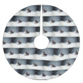 Miniatuur Schnauzer Kerstsneeuw winter Kerstboom Rok (Voorkant)