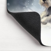 Miniatuur Schnauzer Kerstsneeuw winter Muismat (Hoek)