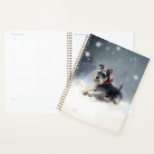 Miniatuur Schnauzer Kerstsneeuw winter Planner (Display)