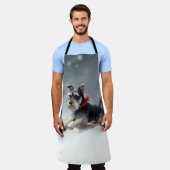 Miniatuur Schnauzer Kerstsneeuw winter Schort (Gedragen)