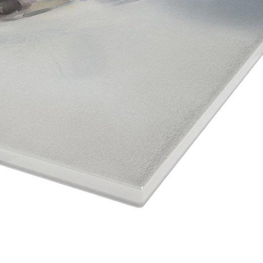 Miniatuur Schnauzer Kerstsneeuw winter Snijplank (Hoek)