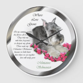 Miniatuur Schnauzer Kunst Cadeaus Grote Klok