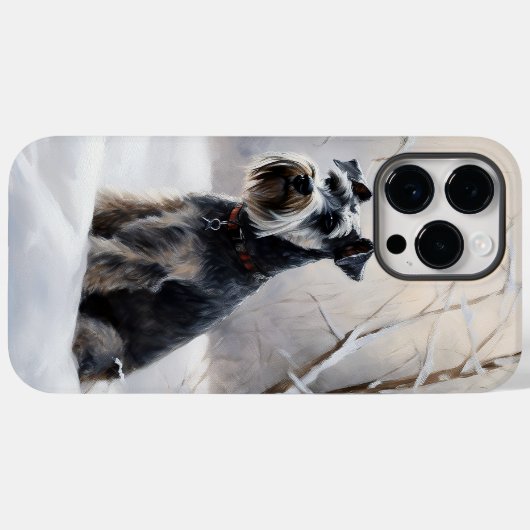 Miniatuur Schnauzer Laat Het Sneeuw Kerstmis Case-Mate iPhone Case (Achterkant (horizontaal))