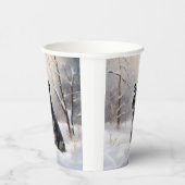 Miniatuur Schnauzer Laat Het Sneeuw Kerstmis Papieren Bekers (Rechts)