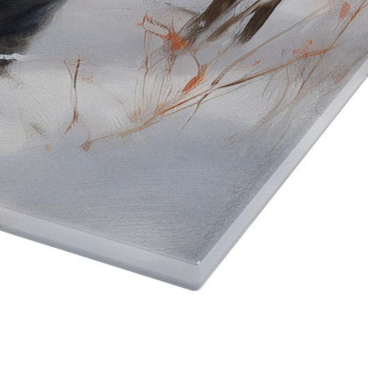 Miniatuur Schnauzer Laat Het Sneeuw Kerstmis Snijplank (Hoek)