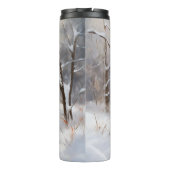 Miniatuur Schnauzer Laat Het Sneeuw Kerstmis Thermosbeker (Achterkant)