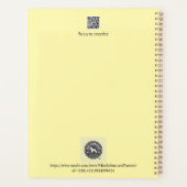 Miniatuur Schnauzer Line Art Patroon 001 Geel Planner (Achterkant)