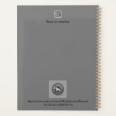 Miniatuur Schnauzer Line Art Patroon 001 Grijs Planner (Achterkant)