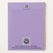 Miniatuur Schnauzer Line Art Patroon 001 Lavendel Planner (Achterkant)