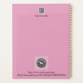 Miniatuur Schnauzer Line Art Patroon 001 Roze Planner (Achterkant)