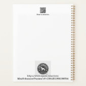 Miniatuur Schnauzer Line Art Patroon 001 Wit Planner (Achterkant)