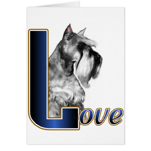 Miniatuur Schnauzer LOVE (Voorkant)