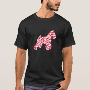 Miniatuur Schnauzer Love Heart Dog Valentijn's Day T-shirt