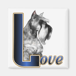 Miniatuur Schnauzer LOVE Magneet