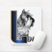Miniatuur Schnauzer LOVE Muismat (Met muis)