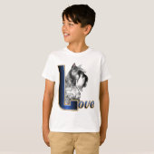 Miniatuur Schnauzer LOVE T-shirt (Voorkant volledig)