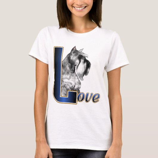 Miniatuur Schnauzer LOVE T-shirt (Voorkant)