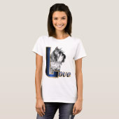 Miniatuur Schnauzer LOVE T-shirt (Voorkant volledig)