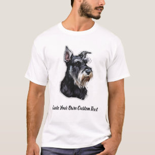 Miniatuur Schnauzer Maak Je Eigen Aangepaste Tekst T-shirt