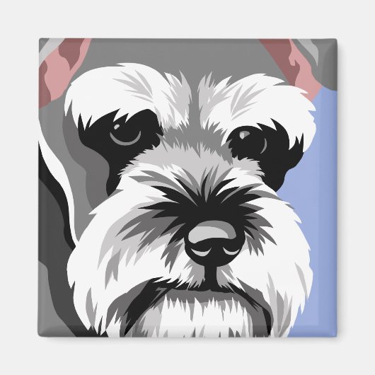 Miniatuur Schnauzer Magneten (Voorkant)