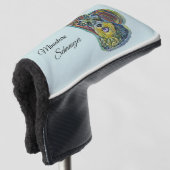 Miniatuur Schnauzer met Heart Pop Art Golfheadcover (3/4 voorkant)