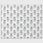 Miniatuur Schnauzer met uw naam voor honden Cadeaupapier (Vlak)