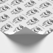 Miniatuur Schnauzer met uw naam voor honden Cadeaupapier (Hoek)