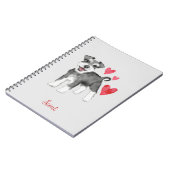 Miniatuur Schnauzer Mini Schnauzer Notitieboek (Linkerzijde)